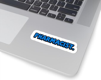 Blue Pharmacist Sticker | Glossy Vinyl Decal