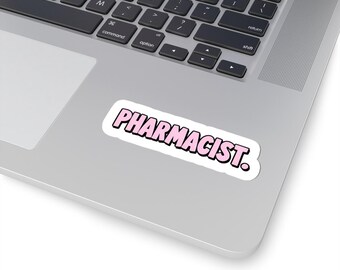 Pink Pharmacist Sticker | Glossy Vinyl Decal, Healthcare Gift