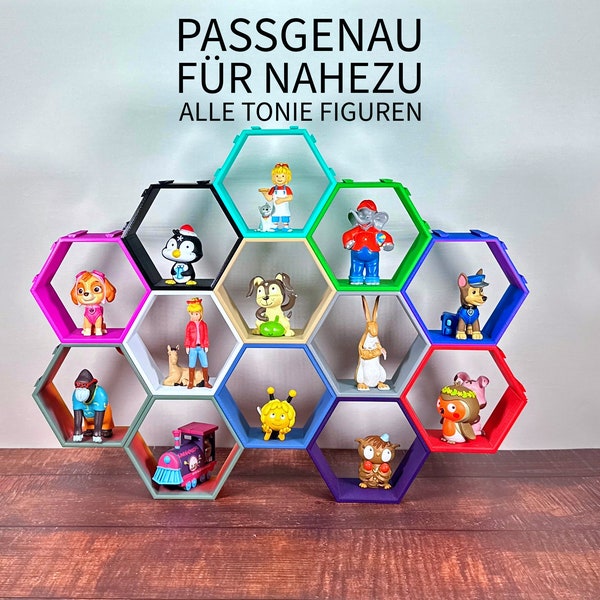 Magischer Hörspaß: Tonie-Figuren Regal / 3D Druck, Hörspiel, Kinderzimmer, mehrfarbig, bunt, einfache Montage, Sammelfiguren, Geschenkidee