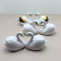 The Eternal Pair: Hand-Painted Ceramic Swan Figurines, Set of 2 product logo
