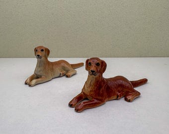 Hand-Painted Ceramic Labrador Retriever Figurine: Golden Puppy Decor