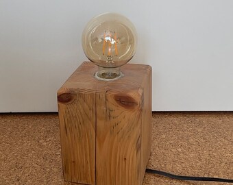 DIY lamp desk lamp designer lamp light bulb wooden lamp
