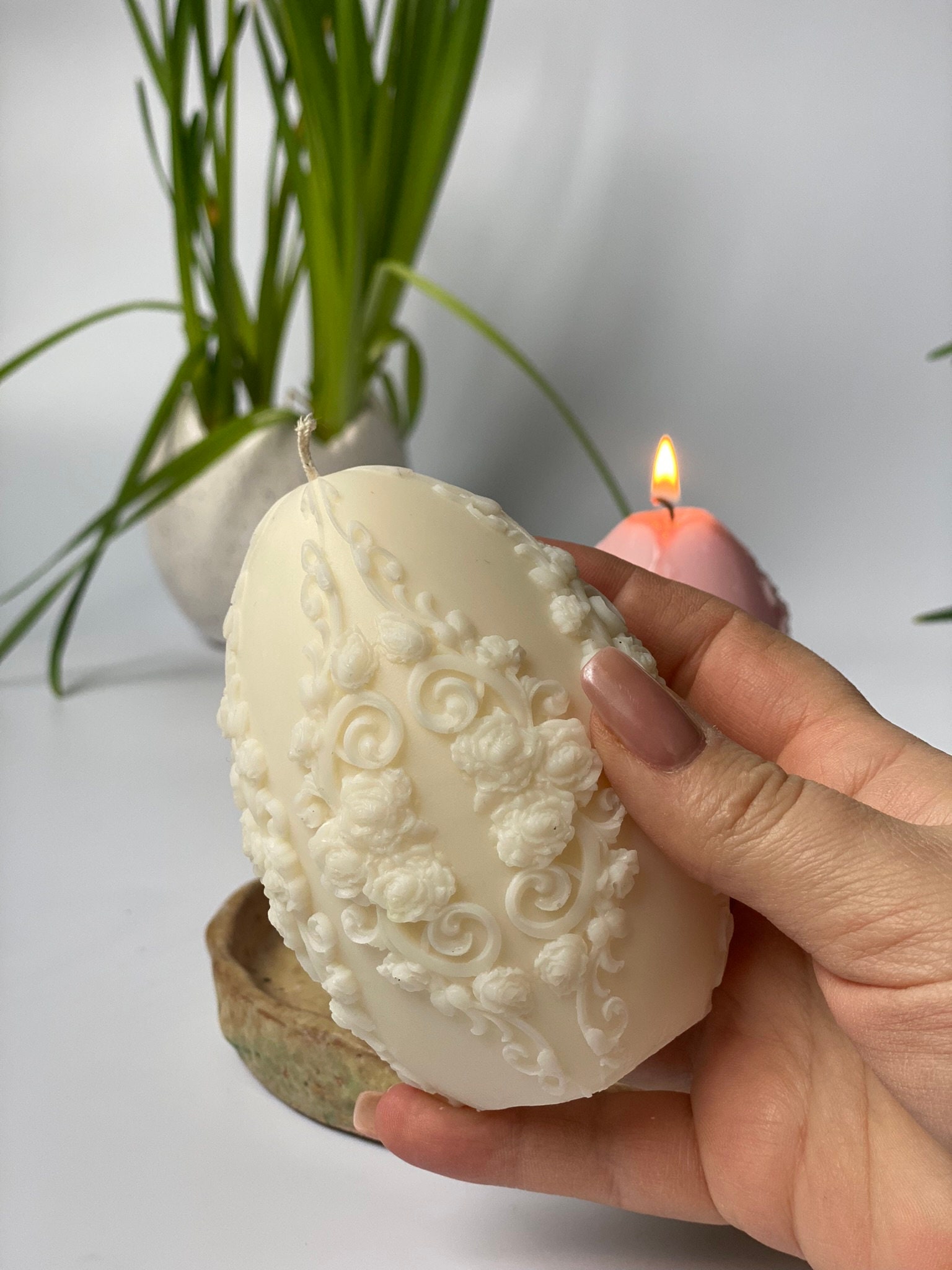 12 Pcs Easter Eggs Candles Soy Wax Colorful Easter Candles Gift Happy Easter Egg Candle Unscented Egg Shape Candle For Home Room Indoor Easter Party Decorations 6 Colors