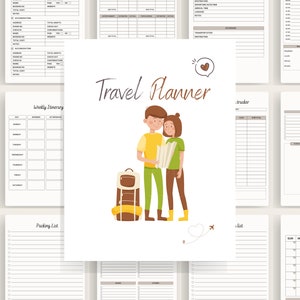 Printable Travel Planner | travel planner | travel itinerary | vacation planner | travel organizer | travel budget | travel checklist