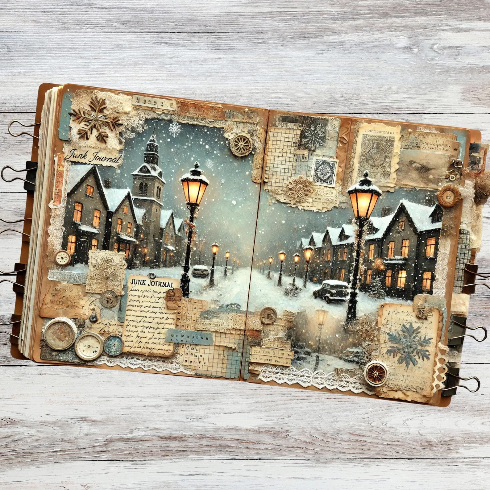 Cozy Winter Junk Journal Kit Printable : Scrapbooking Winter Digital ...