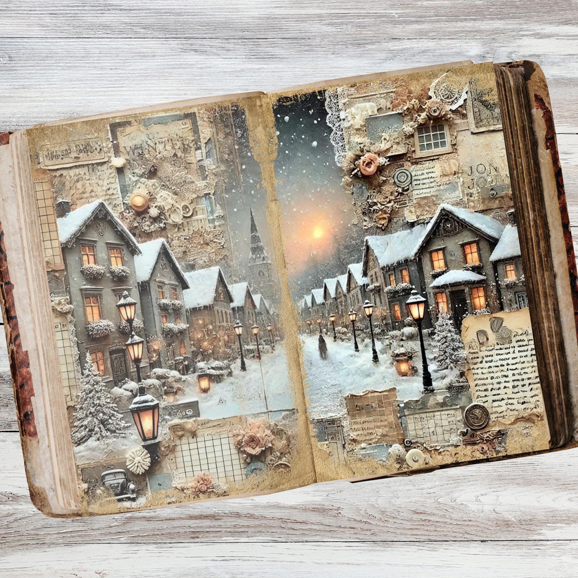 Cozy Winter Junk Journal Kit Printable : Scrapbooking Winter Digital ...