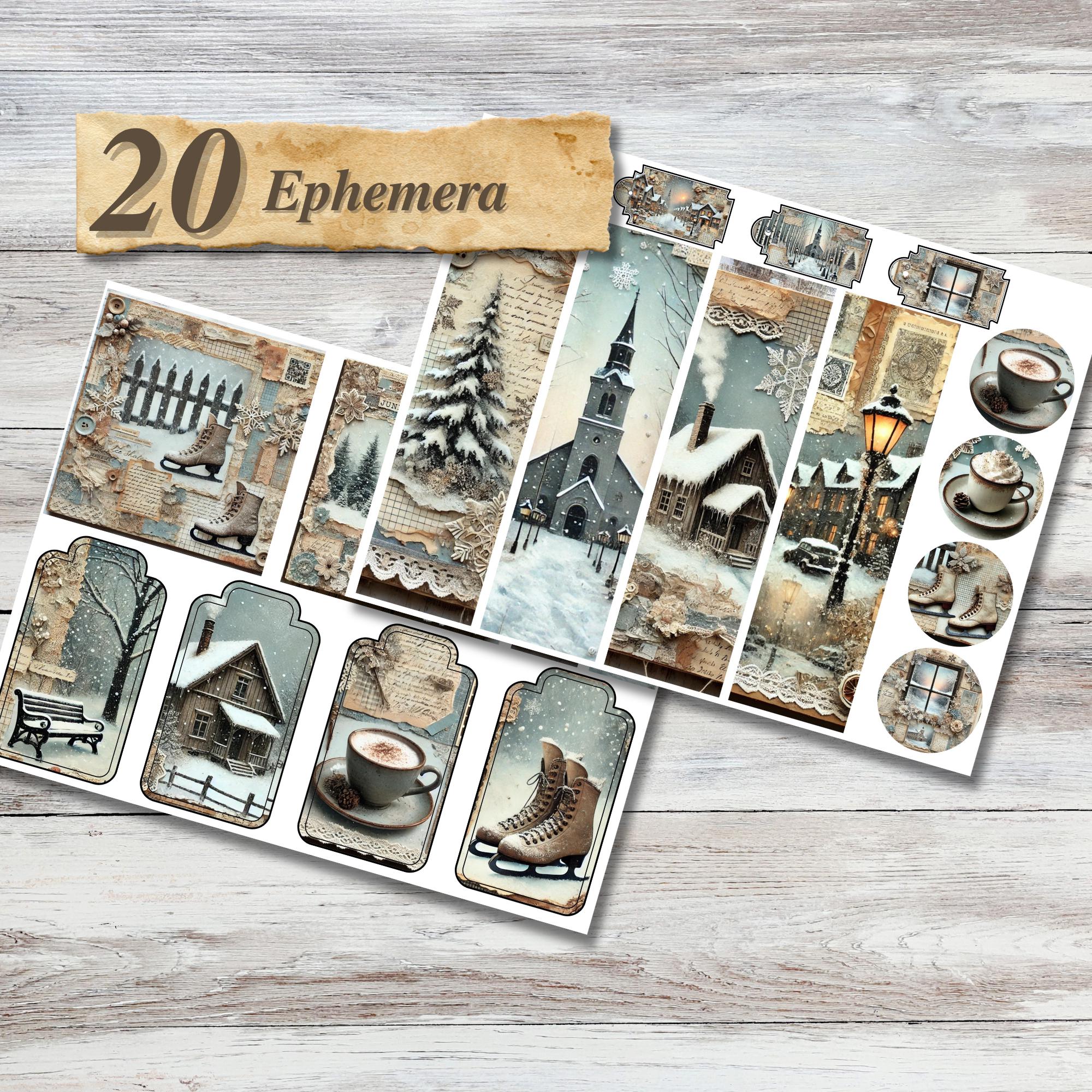 Cozy Winter Junk Journal Kit Printable : Scrapbooking Winter Digital ...