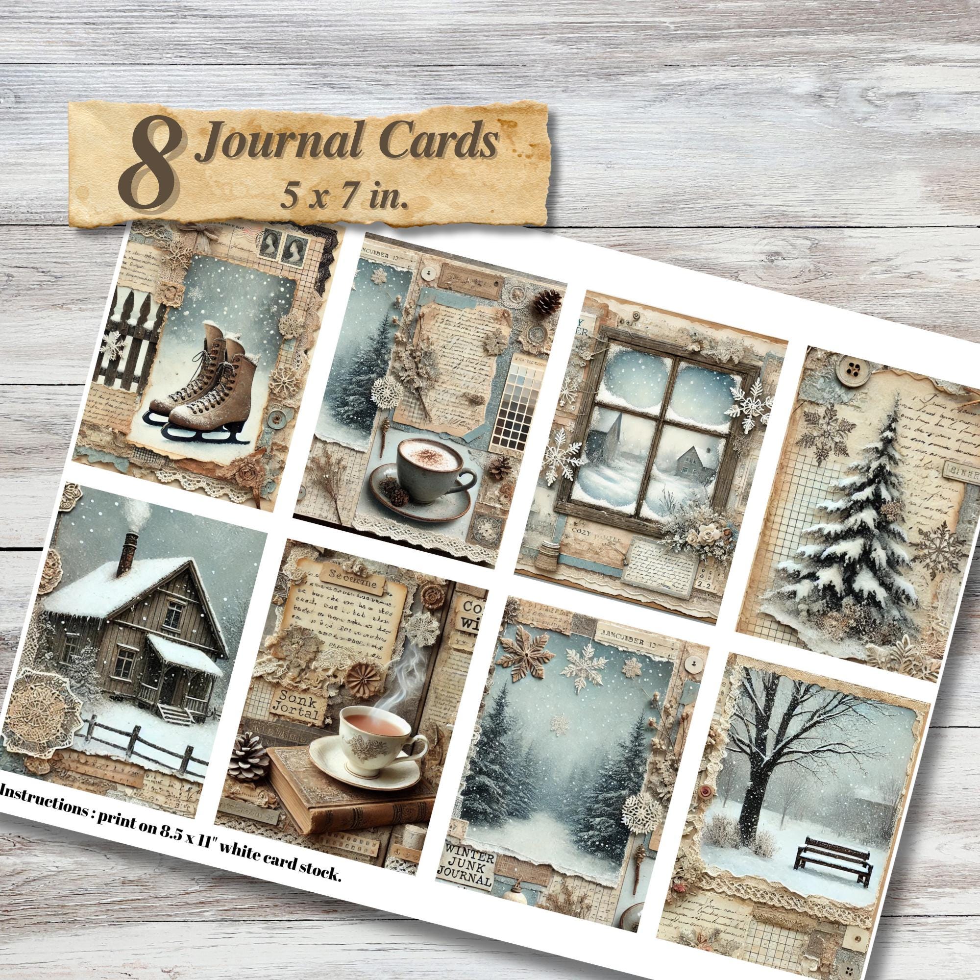 Cozy Winter Junk Journal Kit Printable : Scrapbooking Winter Digital ...