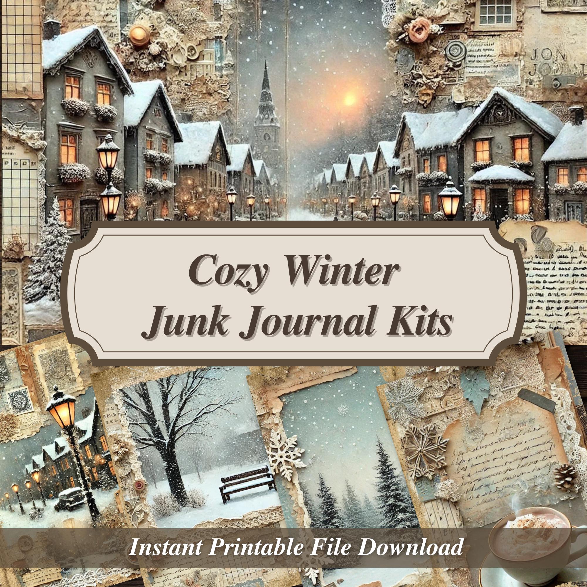 Cozy Winter Junk Journal Kit Printable : Scrapbooking Winter Digital ...