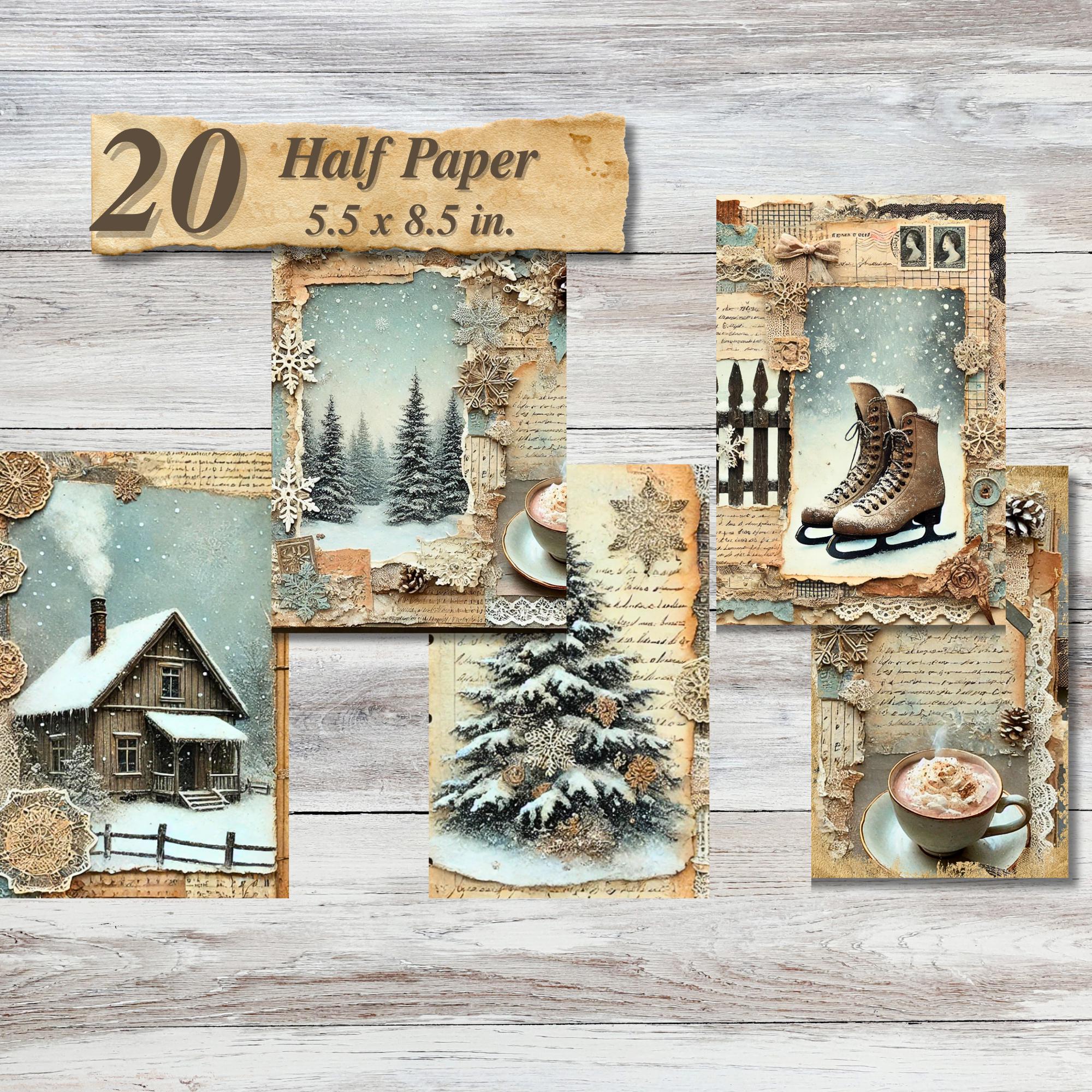 Cozy Winter Junk Journal Kit Printable : Scrapbooking Winter Digital ...