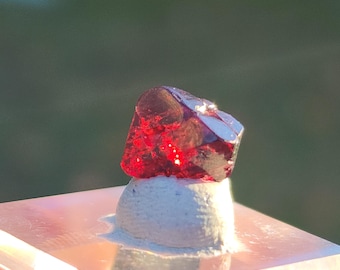 Natural Pigeon Blood Spinel Crystal from Mogok Burma, Terminated Red Spinel Crystal, Biggest Crystal Sale