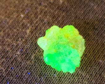 Natural Fluorescent Hyalite Opal Crystal from Namibia, Untreated Crystal