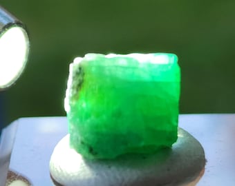 Terminated Emerald Crystal from Sawat Valley Pakistan, Natural Green Emeald Unheated Crystal, US Seller