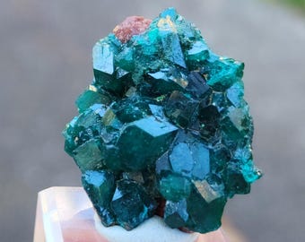 Emerald Color Dioptase Specimen from Namibia, 9.5gm, Highly Lustrous Crystals with Quartz, Biggest Sales on Crystal, CA Seller