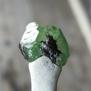 Natural Tsavorite Garnet Crystal from Madagascar, Gem Grade Tsavorite Crystal