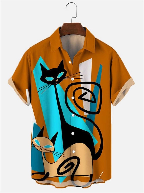 Camicia con stampa gatti sale