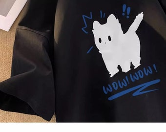 Niche Design Shocked Cat T Shirts UK