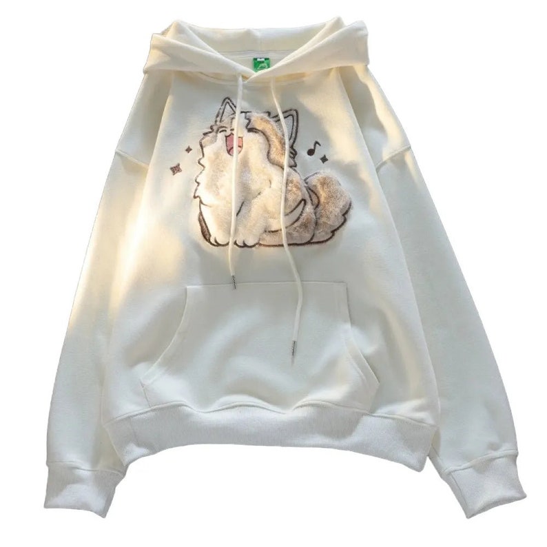 Cute Singing Fluffy Cat Hoodie