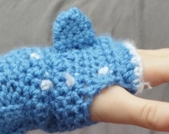 Crochet Whale Shark Gloves