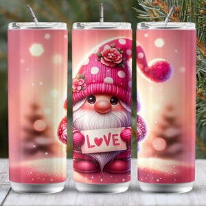 Valentine&#39;s Day Love Gnomes 20 oz Tumbler Wrap (Digital Download)
