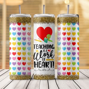 Teacher Life Tumbler Sublimation Design: 20oz Skinny Tumbler (Digital Download)