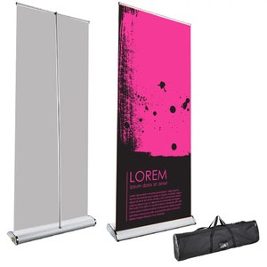33&quot; x 81&quot; Deluxe Custom Retractable Banner, Custom Pop-up Banner Stand, Custom roll up stand, Custom Banner Display Stand, Banner Included