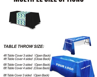 This is not cheap fabric! Dye Sublimated High Quality Polyester Fabric Table Cover, Table Throw, Tablecloth display