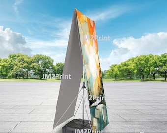 Premium Outdoor Double Side Banner X-Stand Display 24"x63"  with Water Base