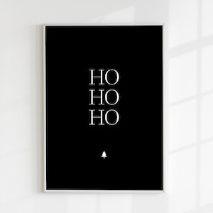 Poster | Christmas | Ho Ho Ho | black