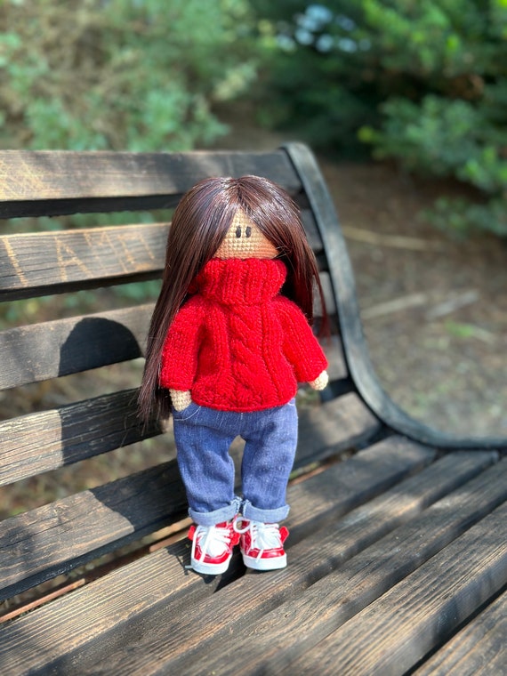 Bambola Tilda Personalizza bambola crochet bambola Tilda interni bambola d arte bambola di fili di cotone fatta a mano Tilda bambola