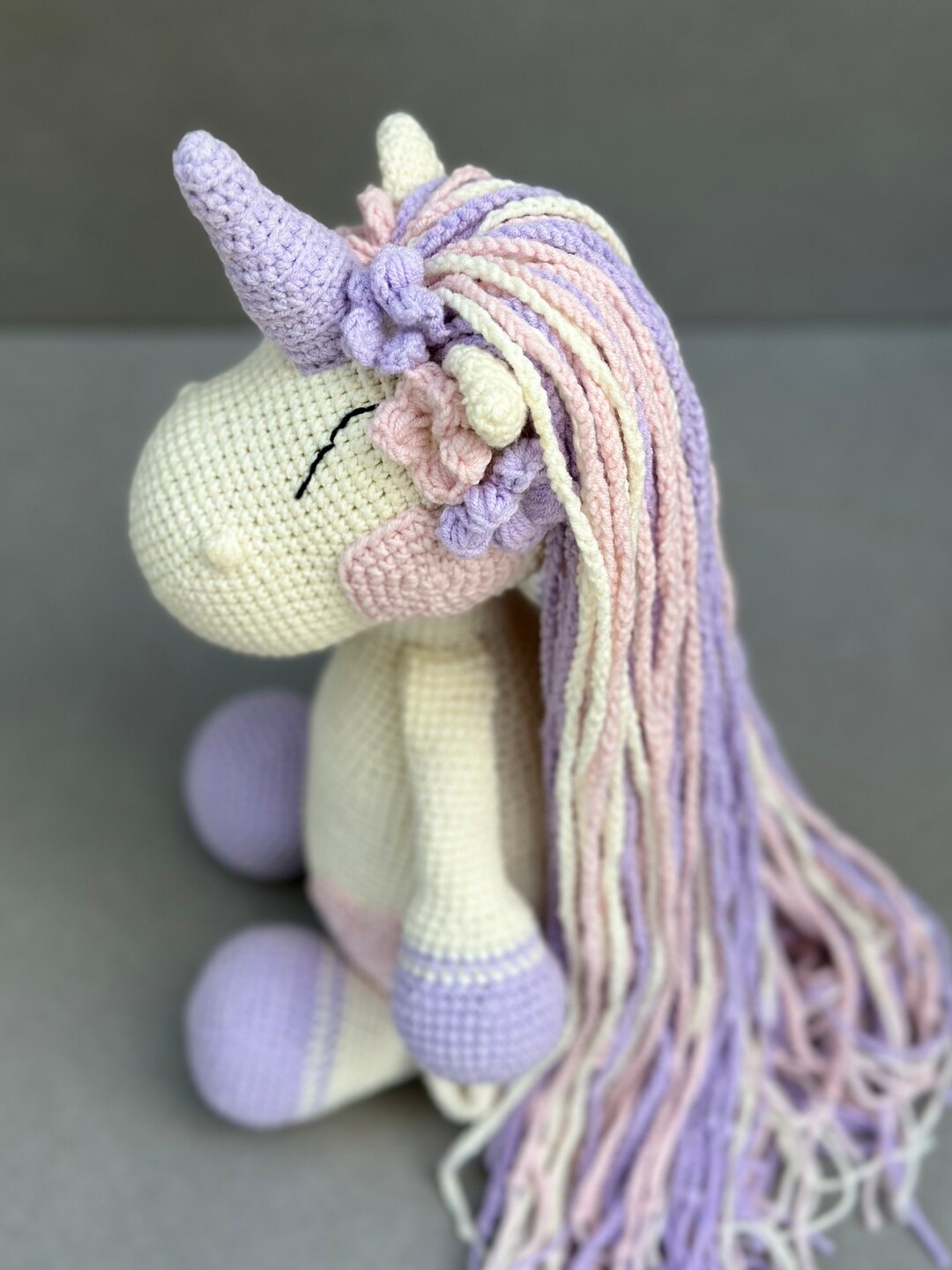 Unicorno 50 Cm Grande Peluche In Piedi Pony Cavallo Blu Per Bambini Ragazzi 7438633406365