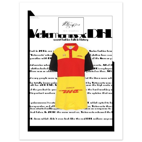 Vetements X DHL 1 Worst fashion fails History of Fashion Poster Etsy