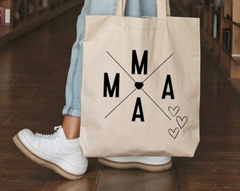 Mother Day Bag, Saying Bag, Retro Mama Tote Bag, Personalized Mom Bag, Mommy Bag, Gift for Her, Tote Bag Mother, Mom Shopping Bag