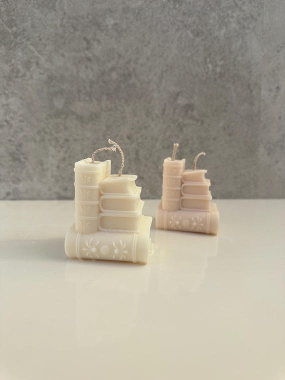 Buch Kerze • Rapswachs handgemachte Kerzen • Book candle • Geschenkidee • Dekoration • Bücher kerze • Cozy