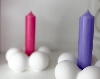 Minimalist spherical candle holder – Modern design candlestick – Scandinavian decor – Bubble candle holder – Gift idea – Clouds