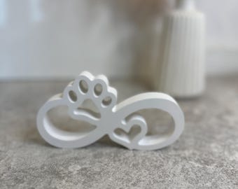 Infinity sign • Dog love • Gift idea • Dog figure • Animal decoration • Ceramics • Handmade • Memory • Dog love • Paw love