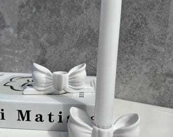 Bow candle holder | minimalist | bow design | table decoration | wedding | Mother's Day | gift idea | modern decoration