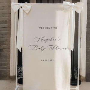 Welcome Sign for Baby Shower, Personalized Fabric Baby Shower Sign, Custom Baby Shower Sign, Custom Baby Shower Decor