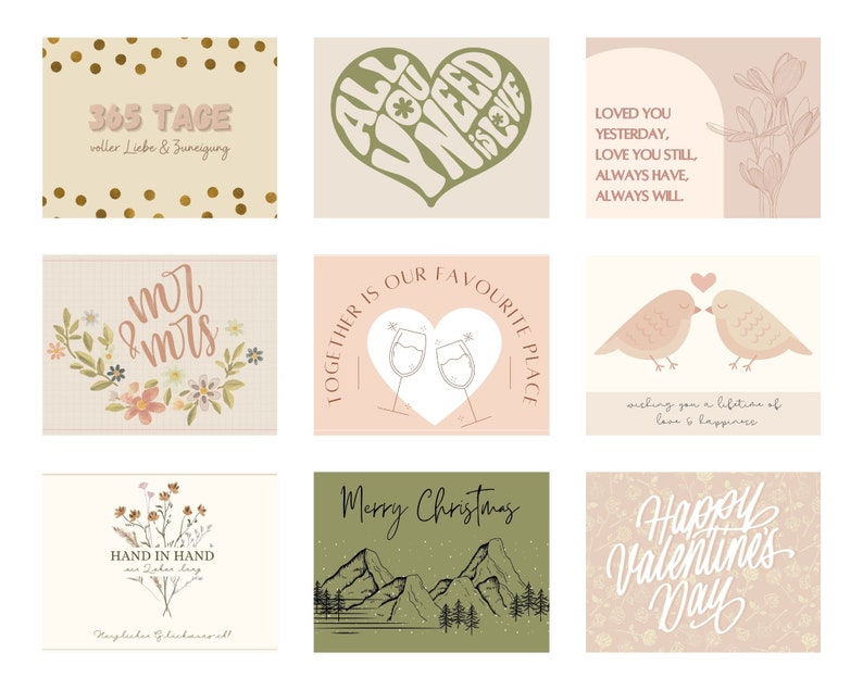 52 Postkarten jede Woche eine Karte Hochzeitsspiel kreatives