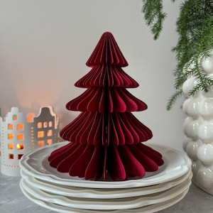 Albero di Natale minimalista, decorazioni per la casa color Borgogna, ornamenti natalizi, palline di carta, decorazioni scandinave, Natale ecologico, cameretta dei bambini, cameretta dei bambini