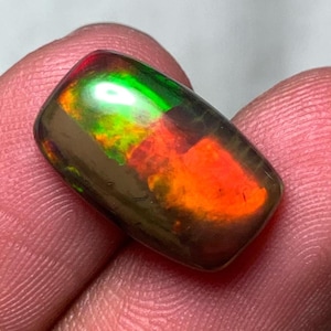 3.95 CT Black Opal Stone Natural Opal Loose Cabochon Gemstone Smooth Multi Fire Opal Stone Precious Rare Black Opal 15x9x5 MM