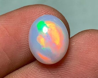 Top Quality Ethiopian Opal Loose Gemstone Handmade Opal Cabochon Natural Fire Opal Oval Shape Multi Fire Opal for Jewelry Making