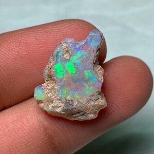 AAA Quality Opal Gemstone - 6 CT Natural Ethiopian Opal Rough - White Opal Boulder Loose Raw - Rainbow Fire Opal Rough - Big Size Opal Rough