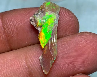 Opal Rough, Natural Ethiopian Opal Slice Chips Rough, Opal Raw, Multi Fire Opal Rough, Crystal Opal Rough