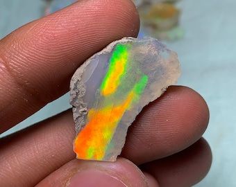 Opal Rough, Natural Ethiopian Opal Slice Chips Rough, Opal Raw, Multi Fire Opal Rough, Crystal Opal Rough