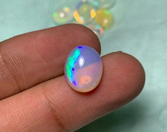 AAA Grade Ethiopian Opal, Opal Cabochon Loose Gemstone, Oval Shape Ethiopian Opal Stone, Natural Ethiopian Opal Smooth Gemstone