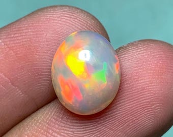 AAA Quality Opal 3.65 CT Natural Ethiopian Opal Gemstone Oval Shape Opal Cabochon Smooth Polish Opal October Birthstone Opal for Jewelry