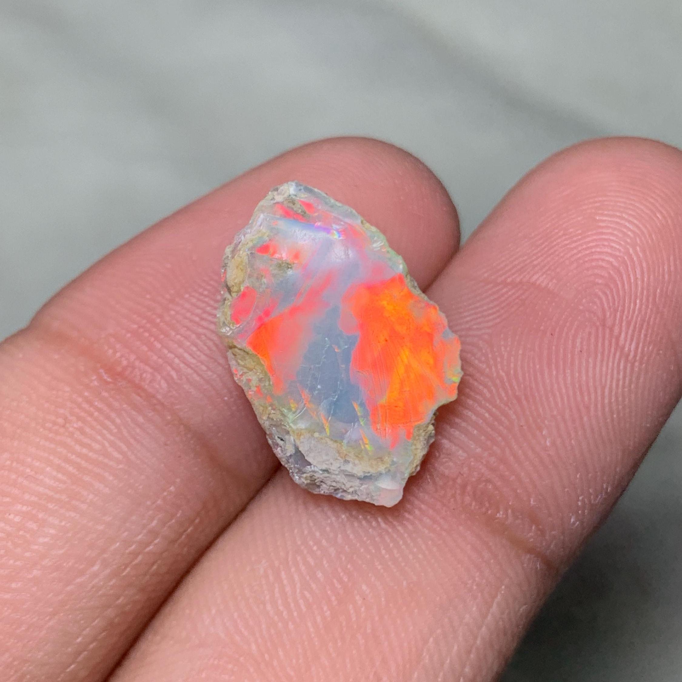 エチオピアンファイヤーオパール 原石 30ct】エチオピア オパール 原石 天然石 鉱物 標本 鉱石