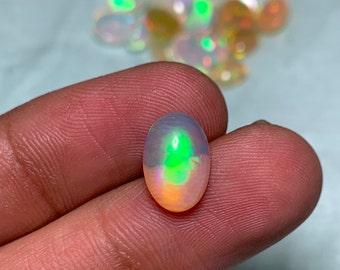 AAA Grade Ethiopian Opal, Opal Cabochon Loose Gemstone, Oval Shape Ethiopian Opal Stone, Natural Ethiopian Opal Smooth Gemstone