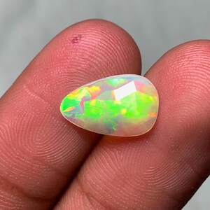 1.70 Carat AAA Large Opal Rose Cut Opal Natural Ethiopian Welo Opal Crystal Opal Faceted Opal Polished Opal Jewelry Making Size 8x13.5x3MM